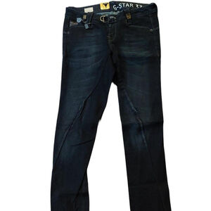 Retro Vintage G-Star Raw 3301 Minic Tapered Aspen Denim Jeans Pants Sz 25 NWT